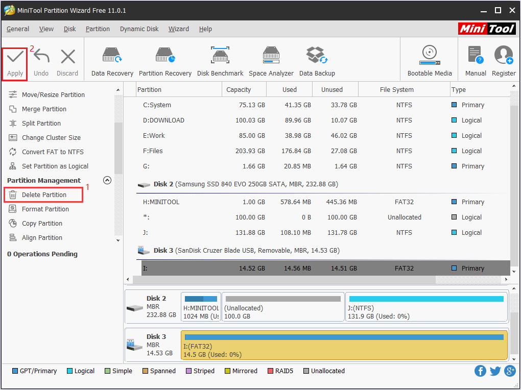 Eine ausgezeichnete SD-Karte in Windows partitionieren