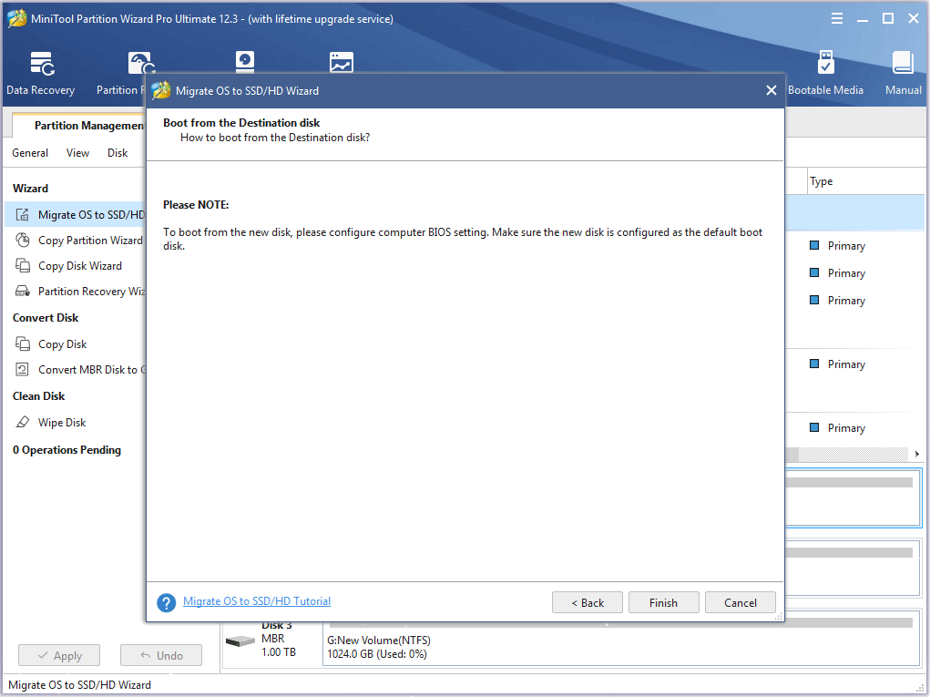 read the note to learn how to boot form the disk