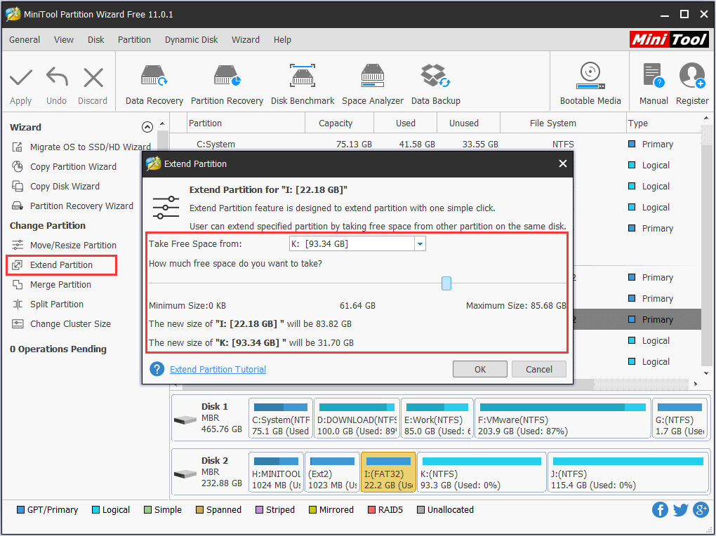 extend FAT32 partition to exceed 32GB limit