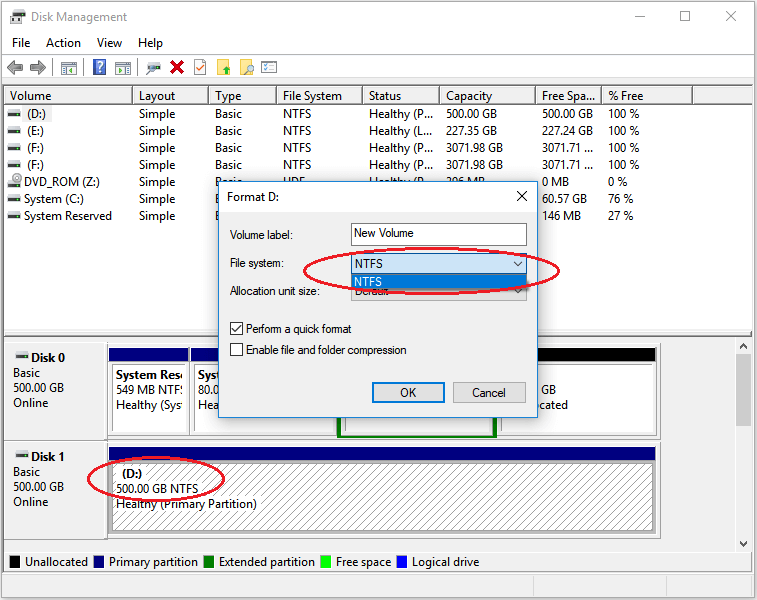 FAT32 unavailable in Disk Management