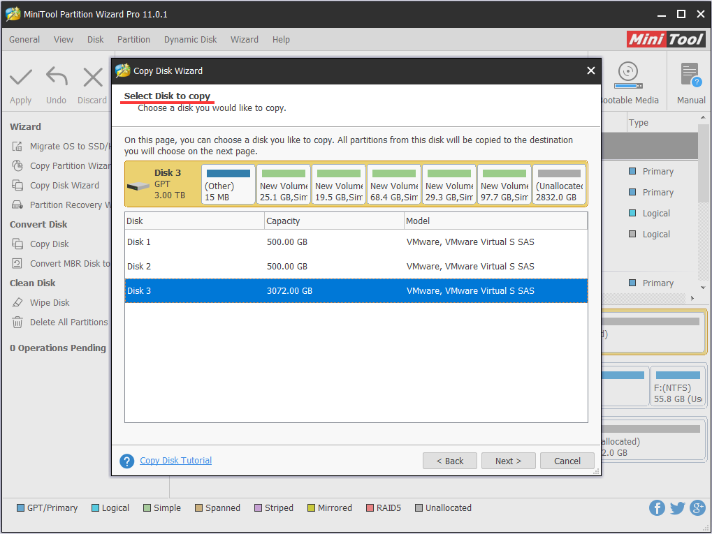 choose the dynamic disk you want to convert