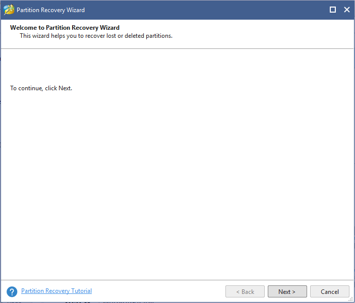 Partition Recovery Wizard can recover files from unallocated space