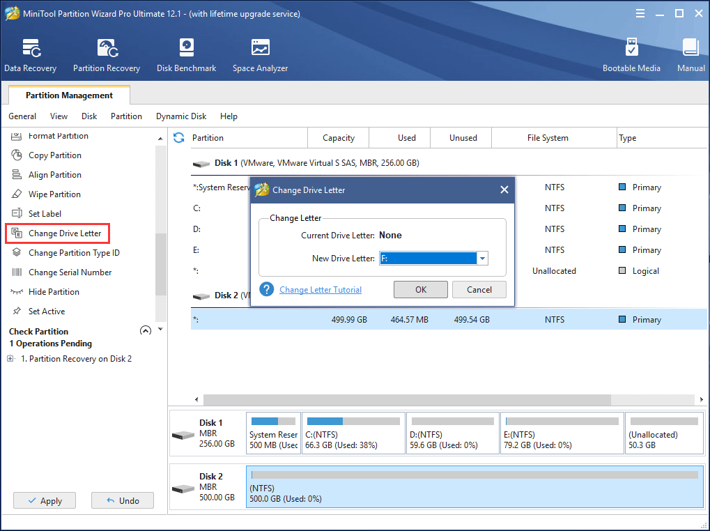 assign a drive letter for the lost partition