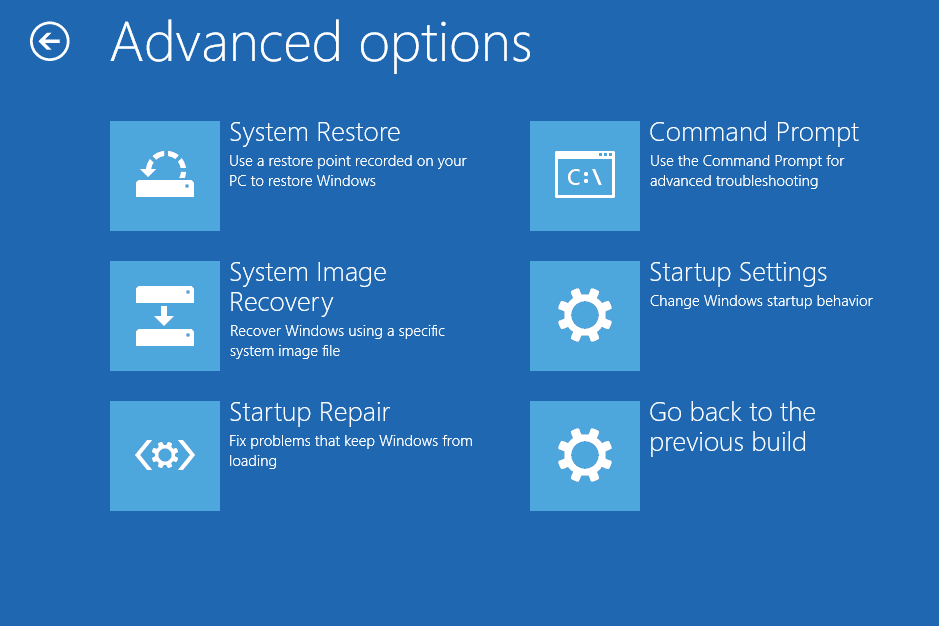 advanced options