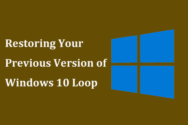 restoring your previous version of Windows