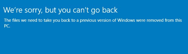 rollback error