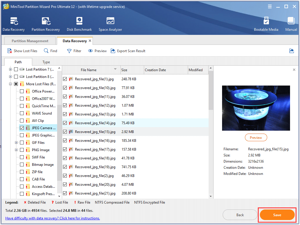 save needed files