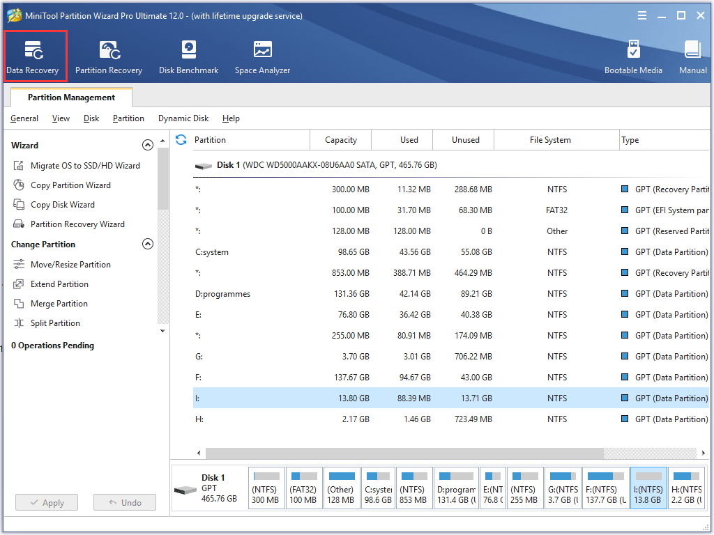 choose Data Recovery wizard
