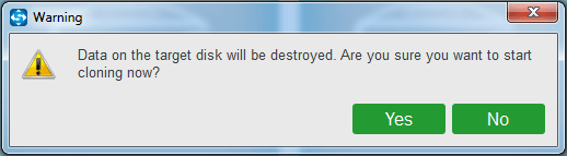 disk cloning will delete all target disk data