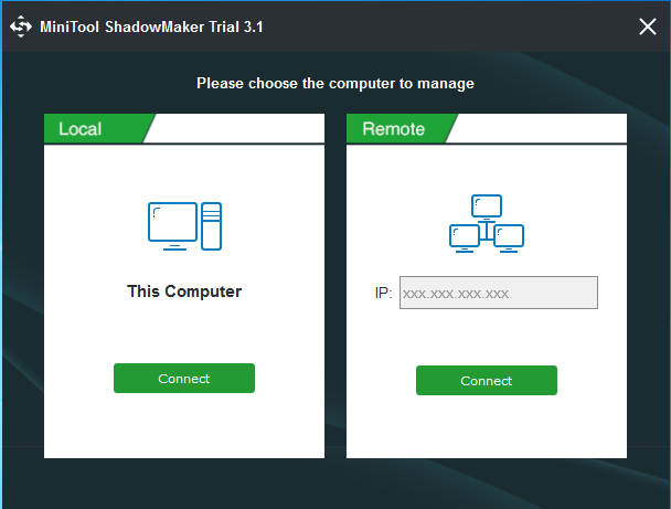 choose a computer to manage