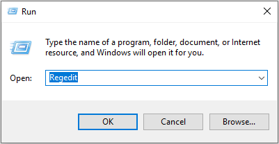 run Regedit