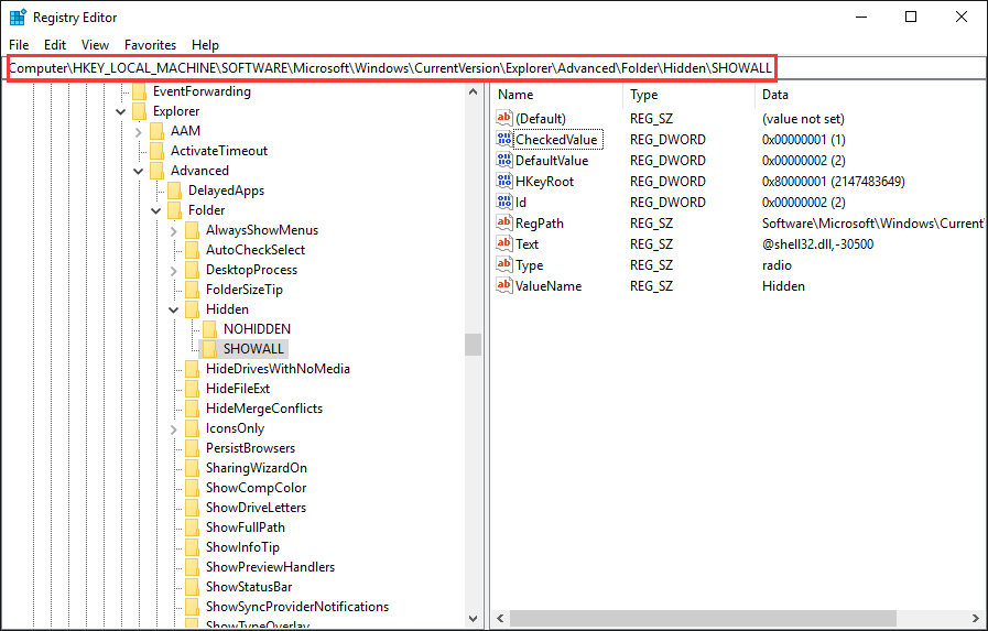 the route to access CheckedValue