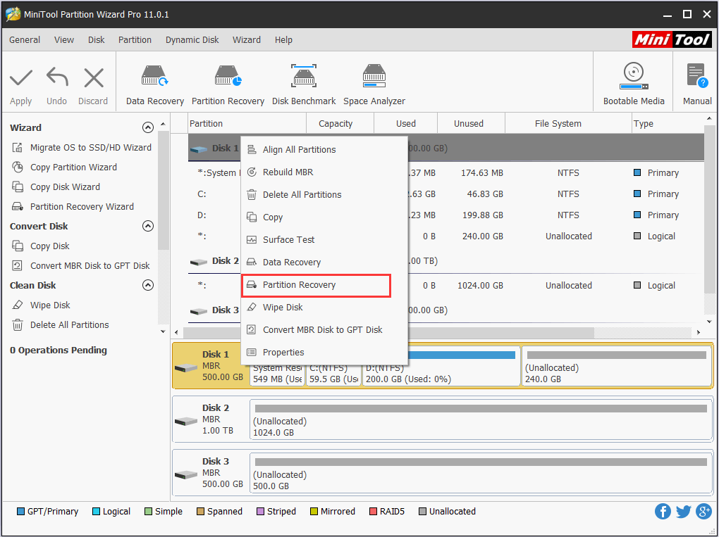 choose Partition Recovery