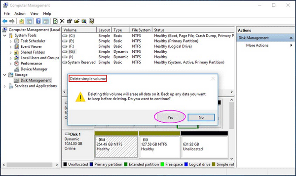 how to recover deleted dynamic partition in windows 7