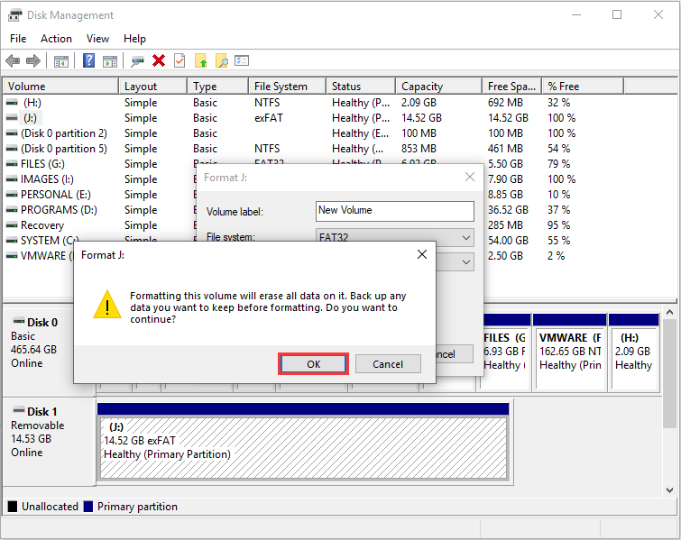 click OK