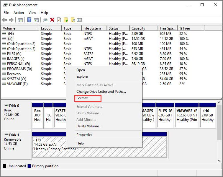 how to format exfat to fat32 visible hard drive