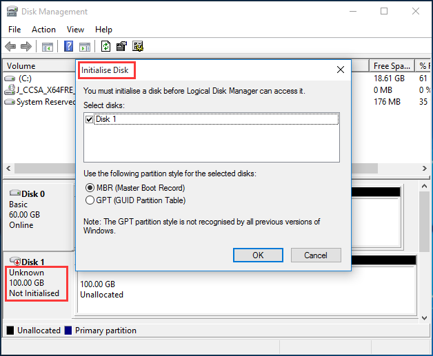 hdd not showing up in disk management