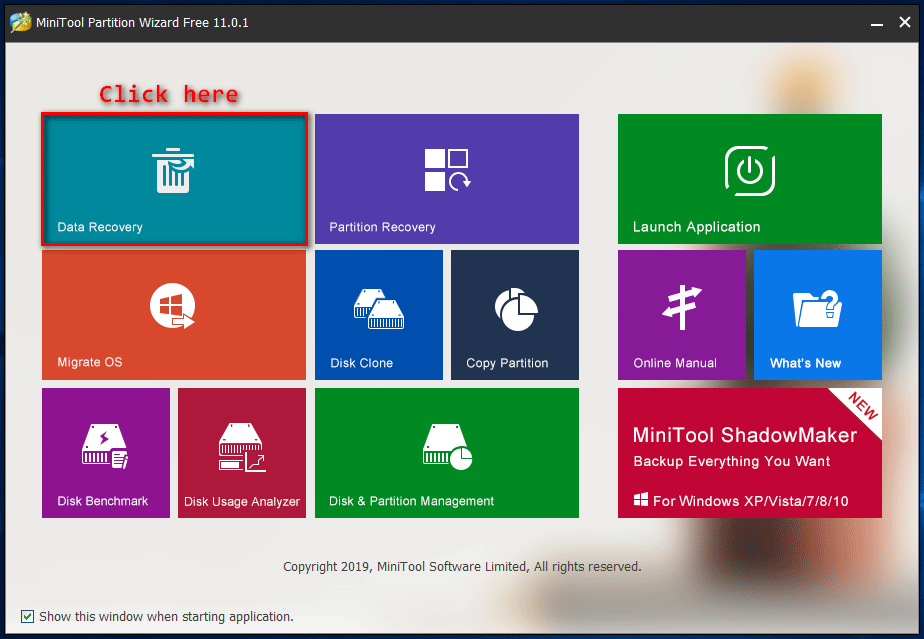 choose Hard Disk Recovery