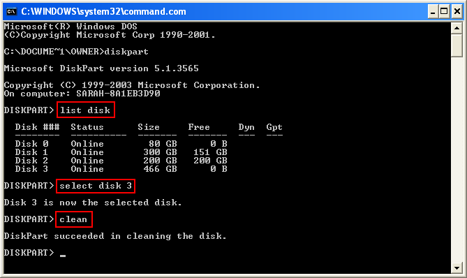 clear GPT Protective Partition