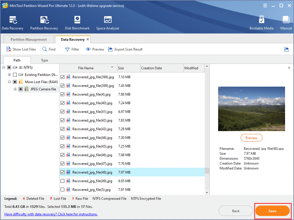 check needed files and click Save