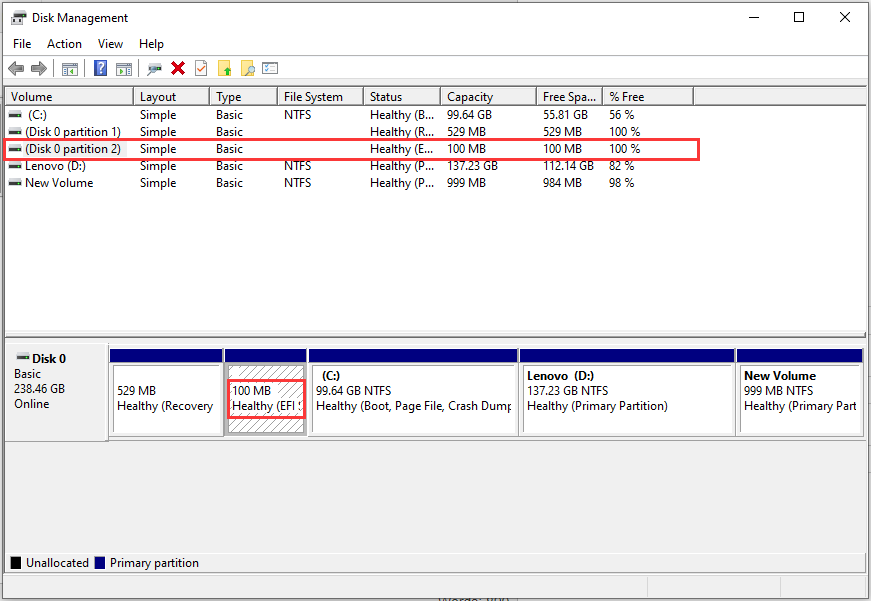 Windows hide protective partitions