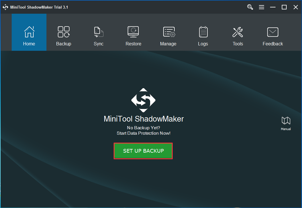 MiniTool ShadowMaker home page