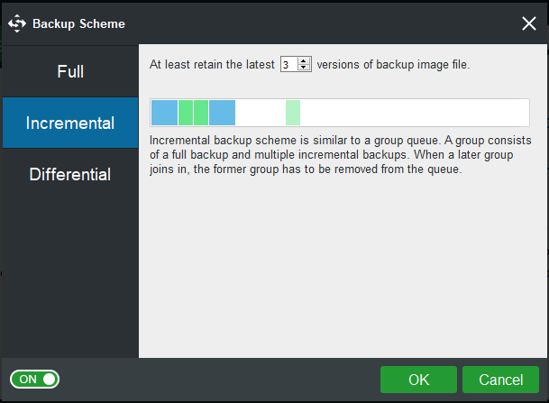 incremental or differential backup