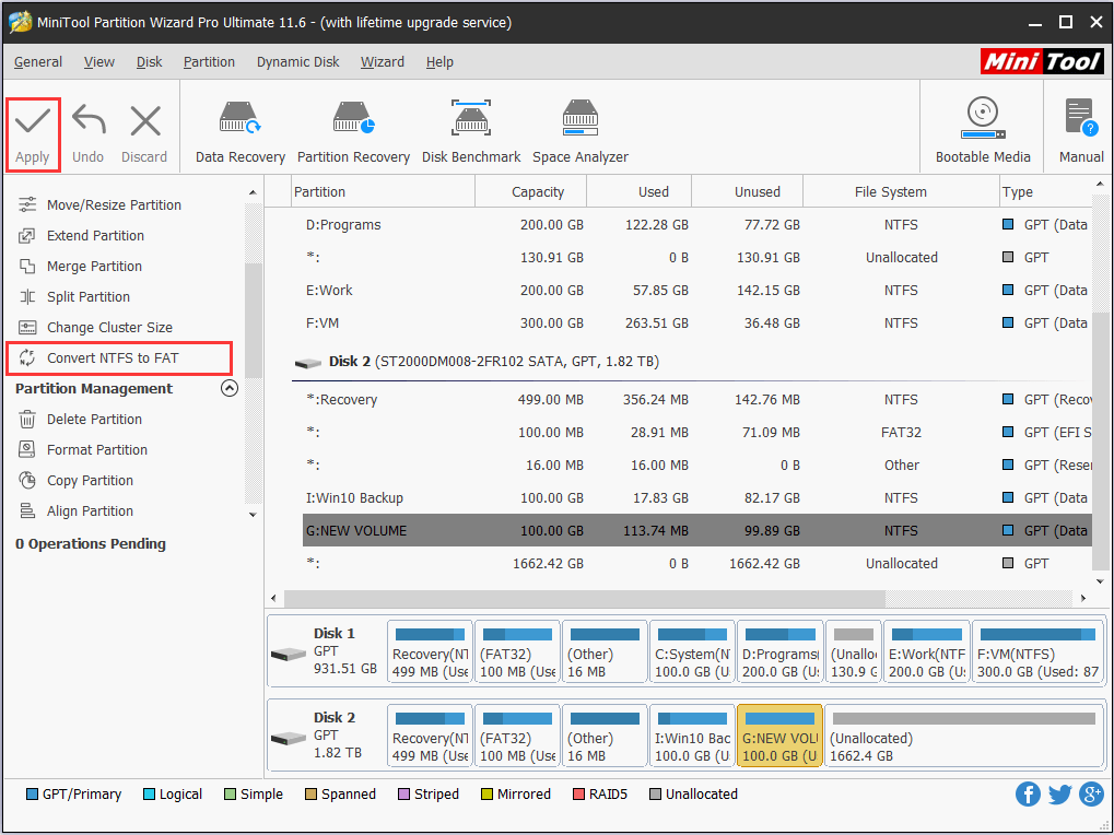 convert NTFS to FAT32