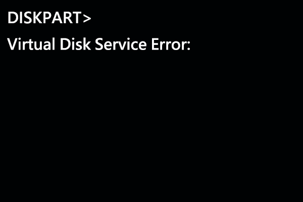 virtual disk service error