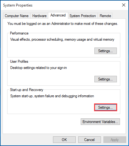 system properties