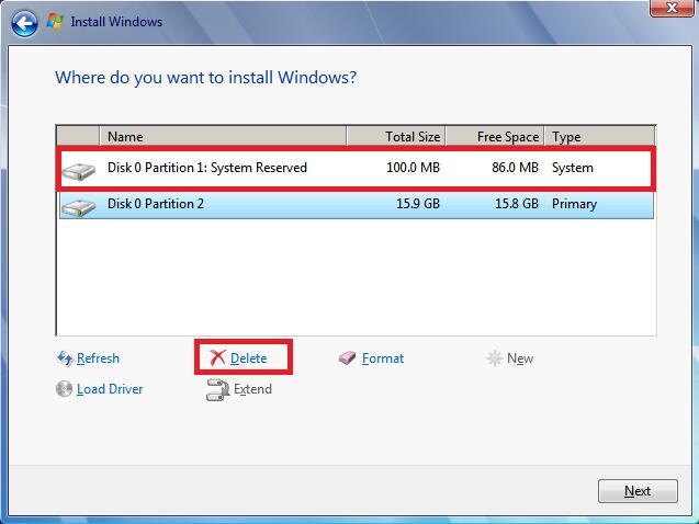 choose where to install Windows