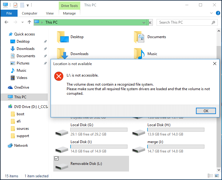 hard drive not accessible