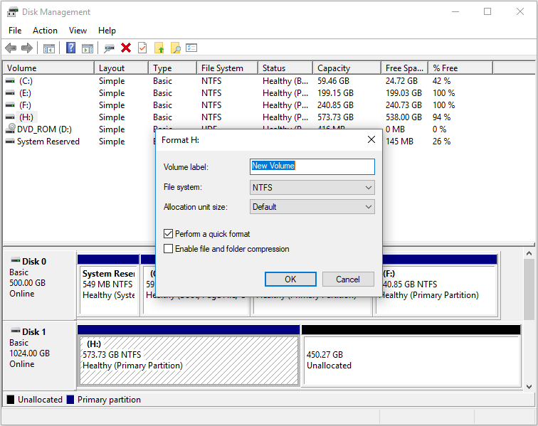set label, file system and cluster size