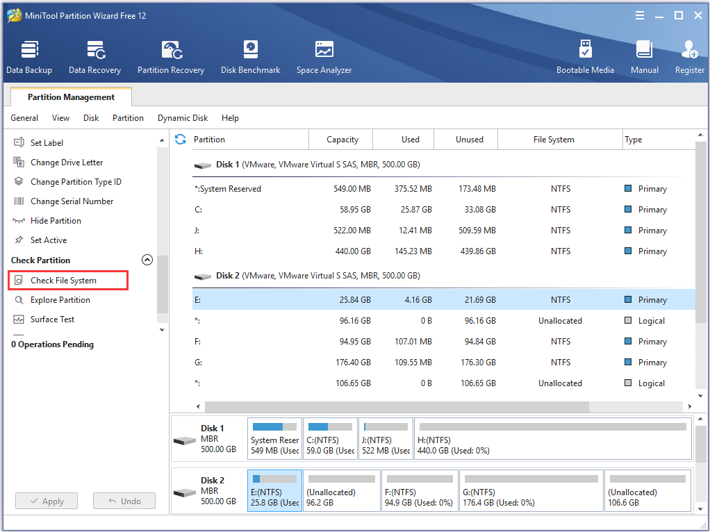 check file system