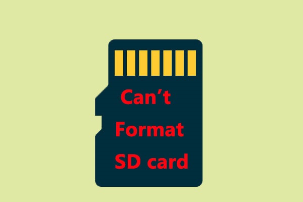 can’t format SD card