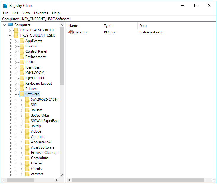 expand specified categories in Registry Editor window