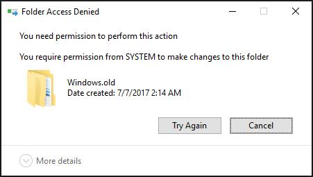 open Windows.old to find your personal files and save the important one before deletion
