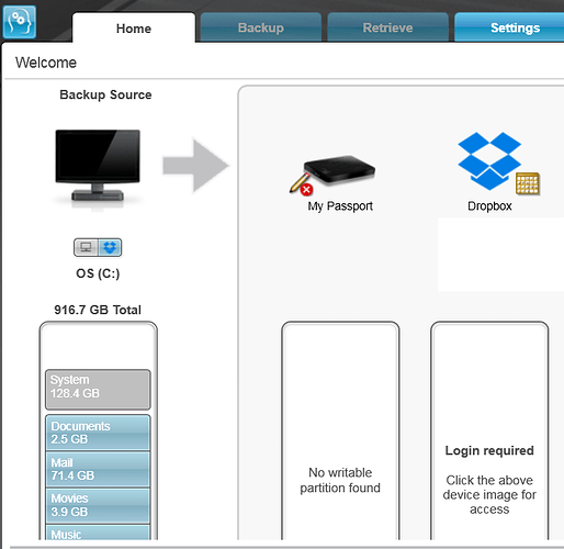 no writable WD SmartWare partition found