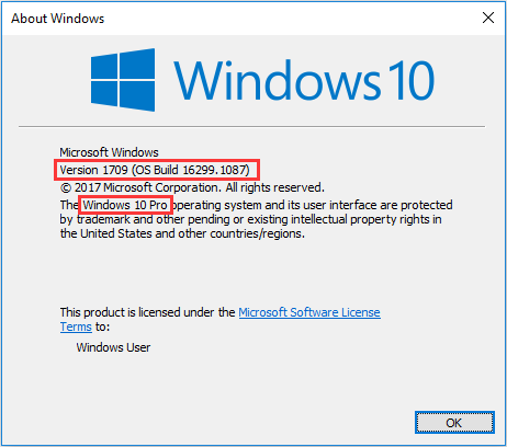 about Windows information