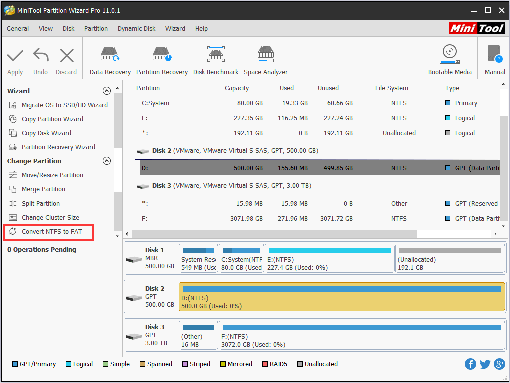 convert NTFS to FAT