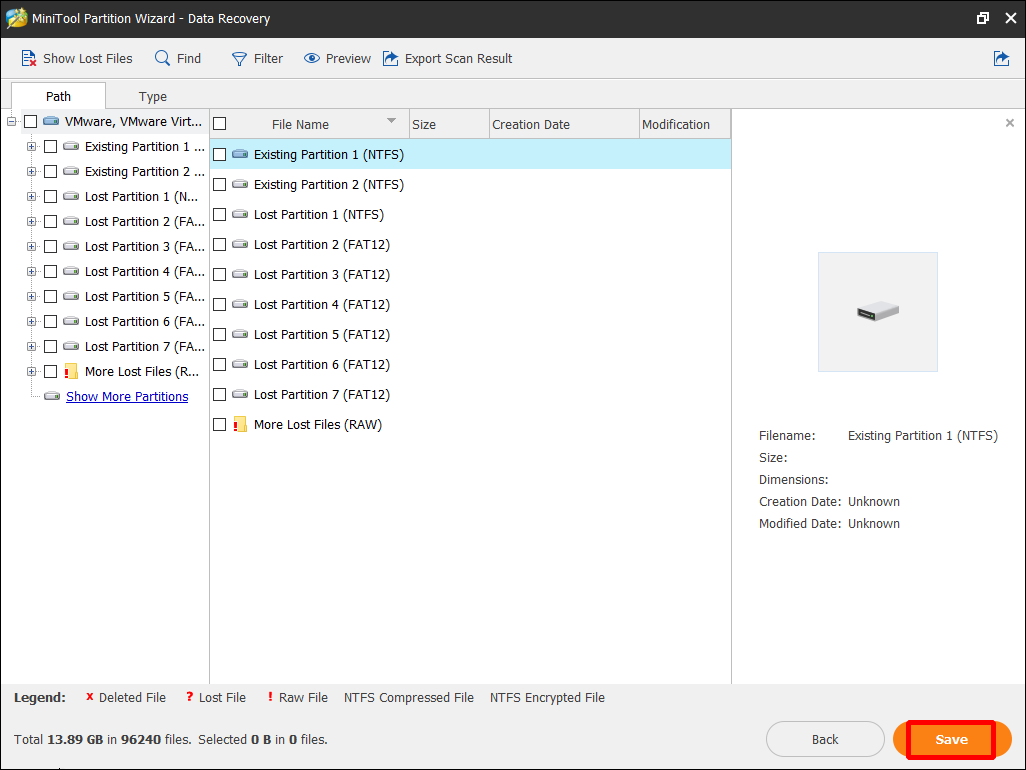 lost partitions