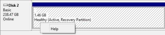 cannot delete recovery partition