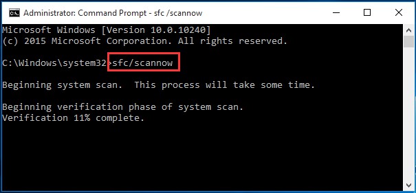 sfc scannow