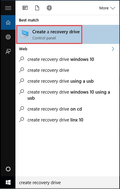 Create Recovery Drive Windows 10? Here!