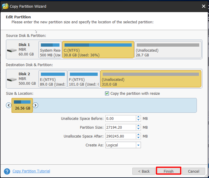 edit partition