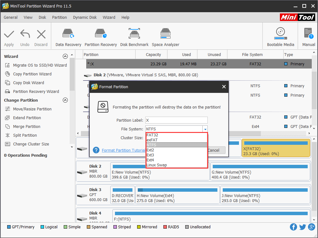 initialize mbr gpt