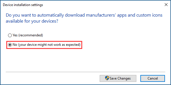 disable automatic download