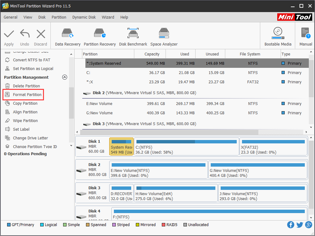 disk formatting tool bootable