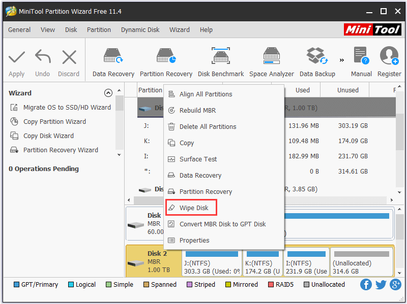 romanforfatter Blinke spørgeskema Top 10 Free Hard Drive/Disk Data Wipe Software for Windows 10/8/7 -  MiniTool Partition Wizard