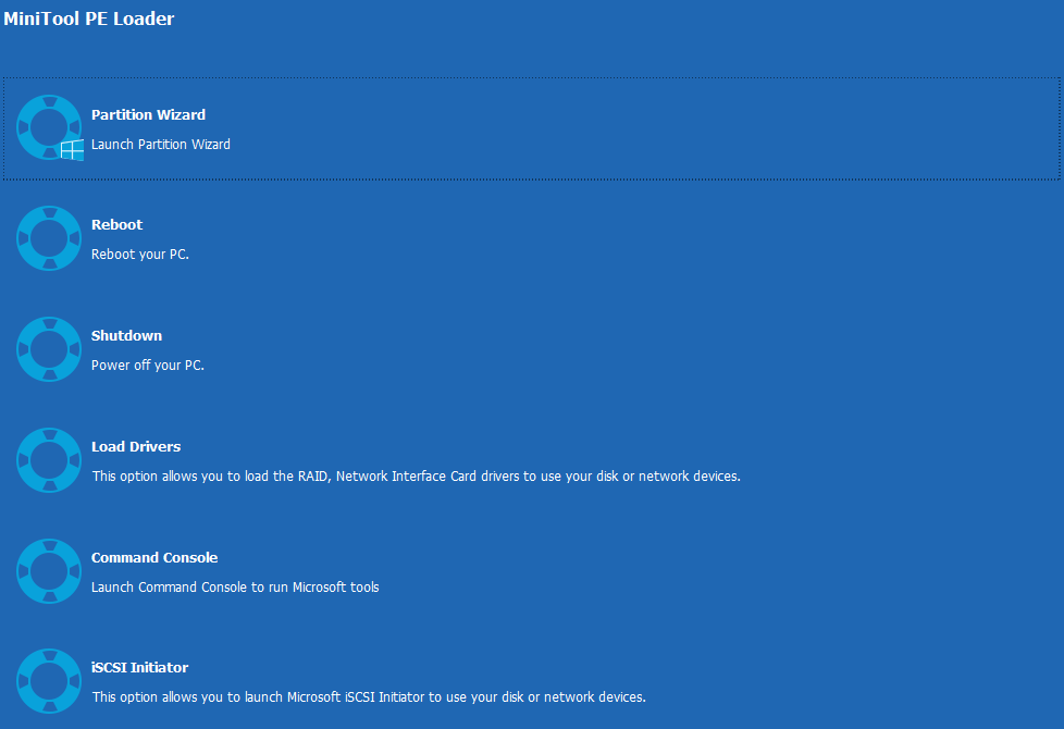 Launch MiniTool Partition Wizard